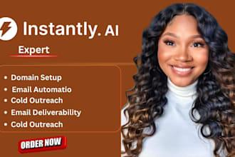 I will setup instantly AI optimize and manage instantly AI cold email campaign