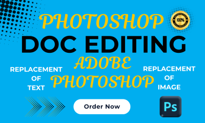 Photoshop DOC Editing, Image Editing & Text Replacement