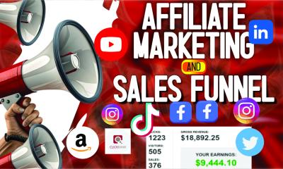 I will setup ClickBank Affiliate Marketing Link Amazon Sales Funnel Affiliate Website