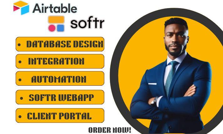 I will setup Airtable, Airtable Database, Softr, Airtable Automation, Zapier Integration