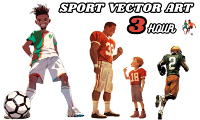 I Will Draw Unique Football or Basketball Illustrations and Other Sports in My Style