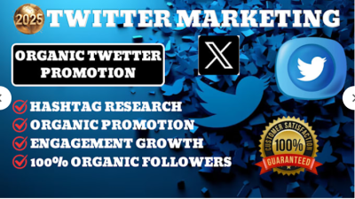 I will do 2025 x twitter marketing and promotion with organic growth
