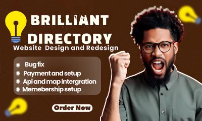 I will WordPress directory websites design and automate brilliant directory with tools