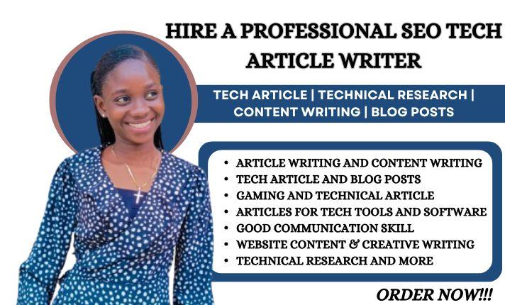 I will write an engaging SEO tech article, blog posts, gaming blogs and website content