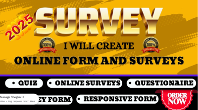 I will do online surveys, responsive forms, questionnaires, quizzes, and survey forms