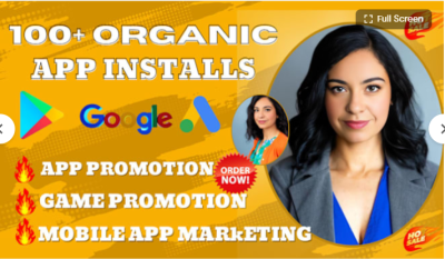 I will do organic promotion for your mobile app and marketing on Google Ads