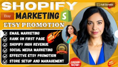 I Will Promote Etsy Shop, Shopify Store, Amazon Stores with SEO and Marketing
