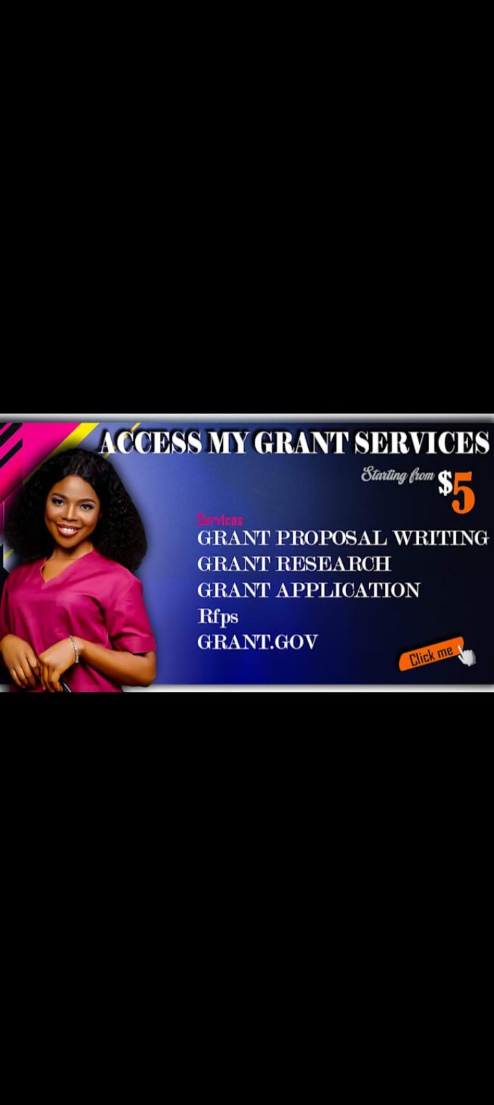 Do grant research, write grant proposal, Rfps, grantgov