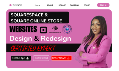 I will square website design square online store square website develop squarespace