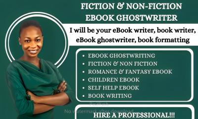 I Will Be Your Ebook Writer, Book Writer, Ebook Ghostwriter, Book Formatting