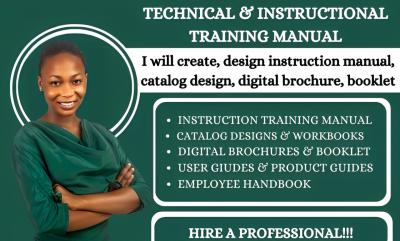 I Will Create, Design Instruction Manual, Catalog Design, Digital Brochure, Booklet