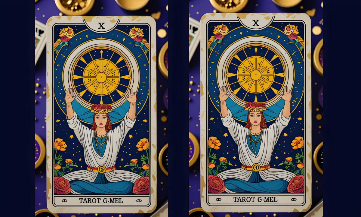 I will draw custom magic tarot card wheel of fortune tarot card design magic tarot card
