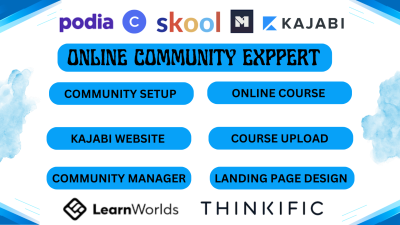 I will set up Skool online community using Circle for effective community management on Mighty Networks