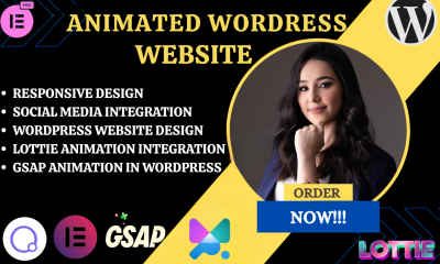 I will develop a design animated WordPress website with motion page using Oxygen Builder