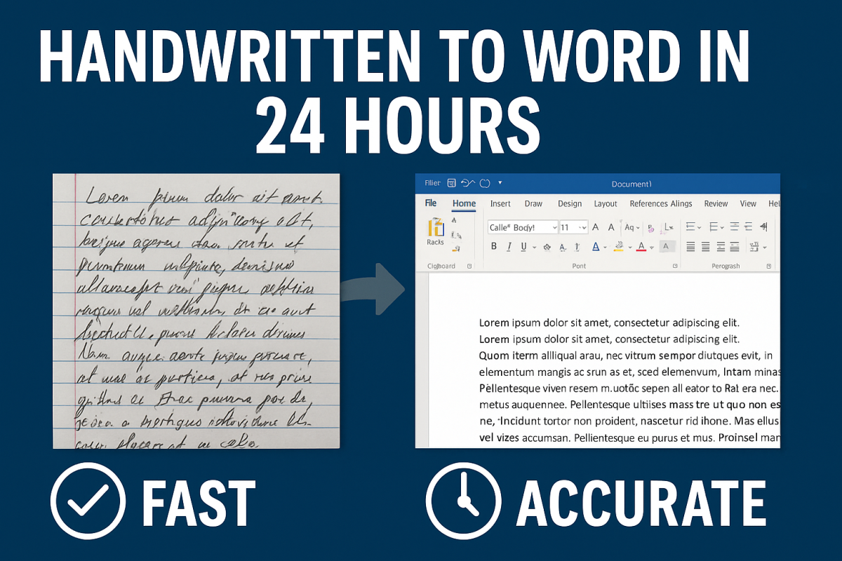 I Will Transcribe Handwritten Notes and Scanned Images to Text