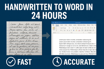 I Will Transcribe Handwritten Notes and Scanned Images to Text