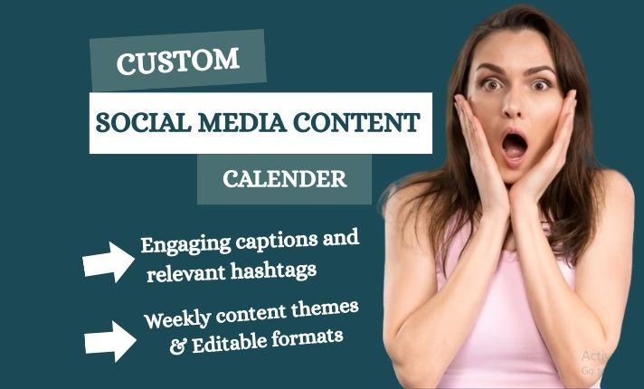 I will create engaging social media content calendar for Instagram, TikTok, Facebook