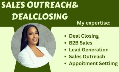 I will sales closing appointment setting lead generation b2b sales