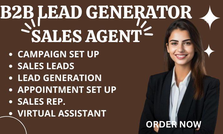 I will be your professional sales closer virtual assistant sales agent sales rep