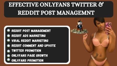 I will do Reddit post to boost OnlyFans page management IPTV Crypto Website