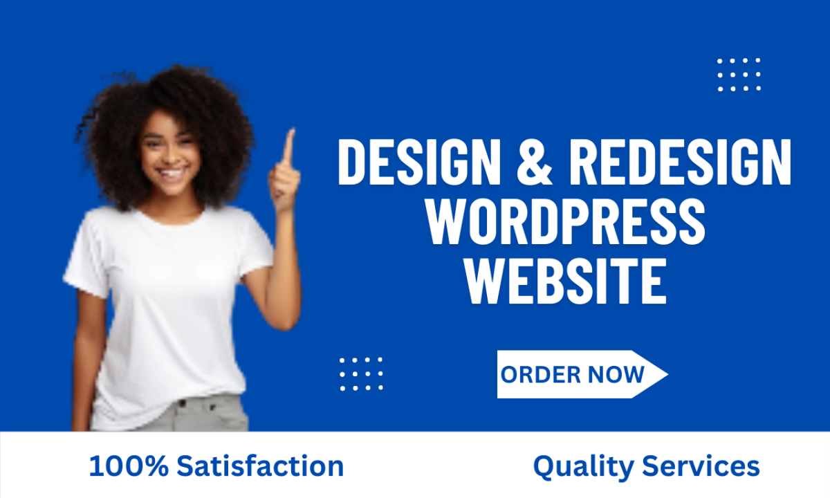 I will design a professional WordPress website or web design