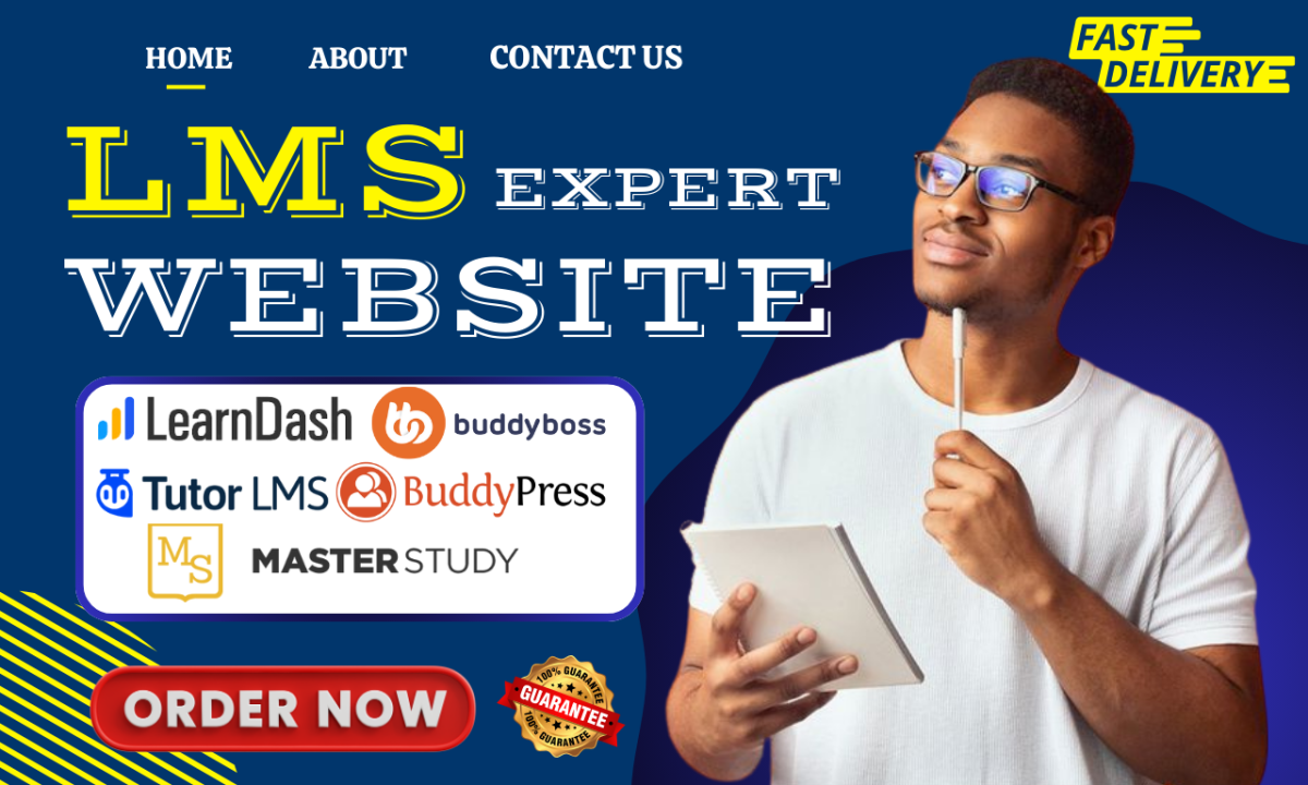 I Will Build WordPress LMS LearnDash Website BuddyPress Website Tutor LMS
