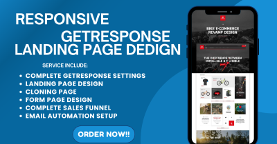 I will create leading page using GetResponse, System.io, Wix, WordPress