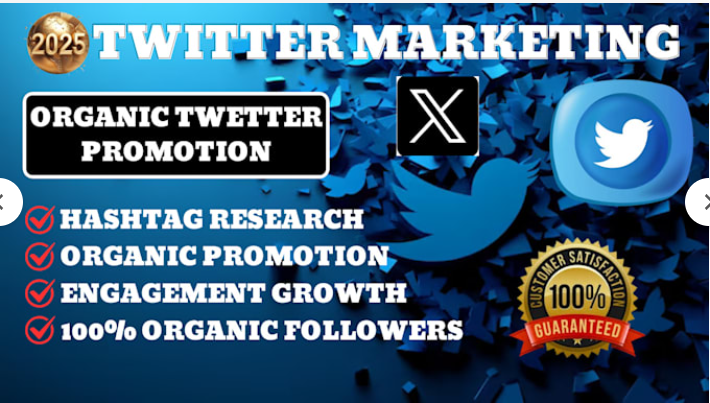 I will do 2025 x Twitter marketing and promotion with organic growth