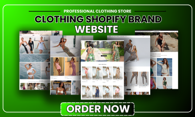 I will create a stunning clothing website, store, clothing brand website, Shopify clothing store, and more
