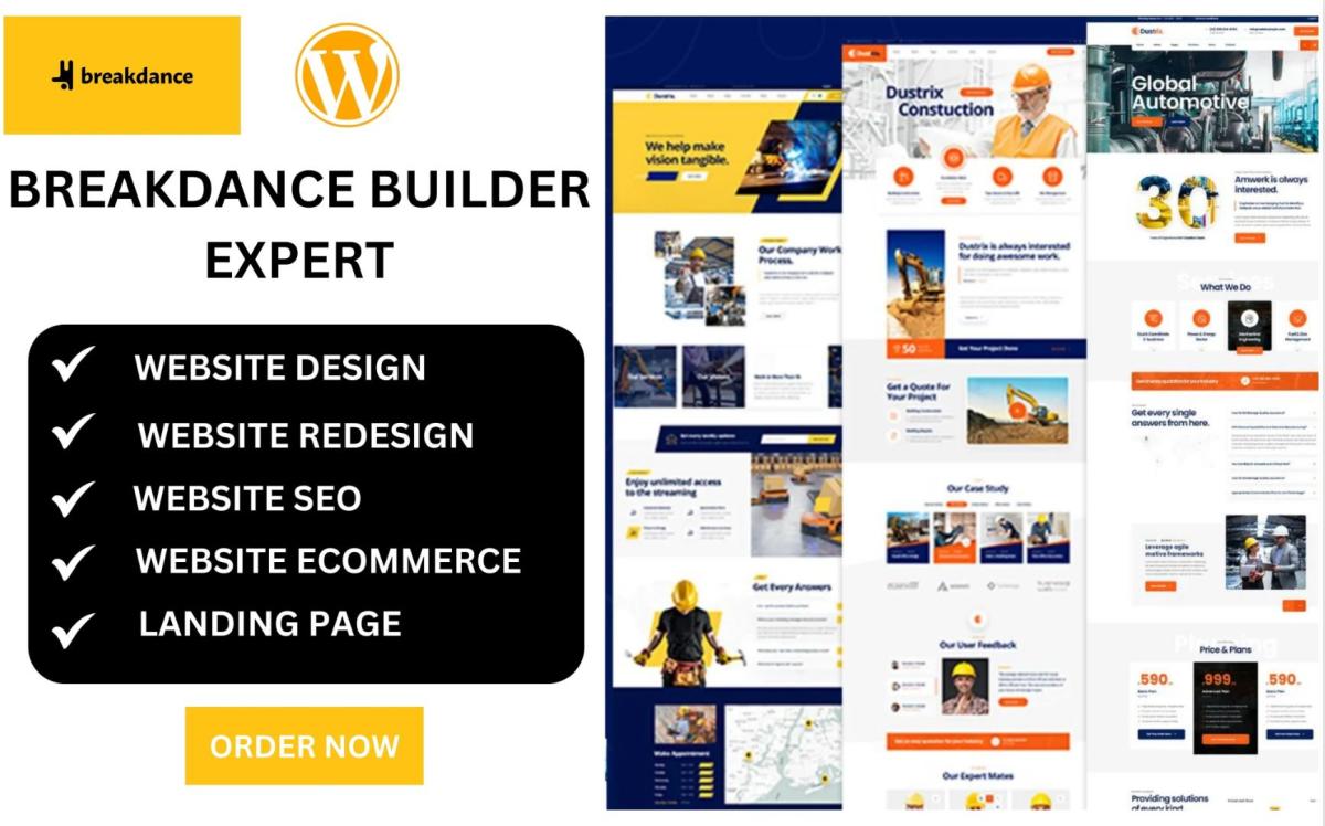 I Will Build a Professional WordPress Website with Breakdance & Elementor Pro in 24 Hours