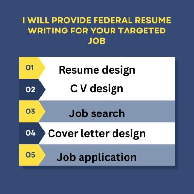 I will provide federal resume writing for your targeted job