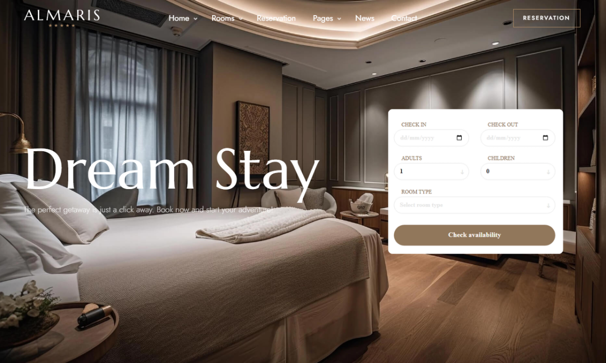 I will design vacation rental hotel booking Airbnb property management Lodgify website