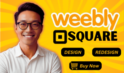 I will build square business website design weebly website design square online store