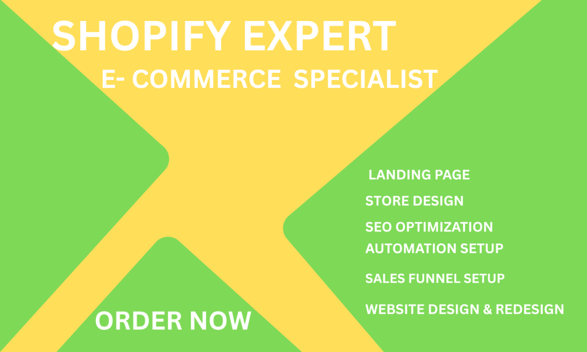 I will design Shopify store, redesign Shopify website, and set up dropshipping