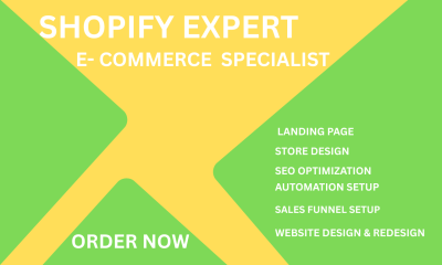I will design Shopify store, redesign Shopify website, and set up dropshipping