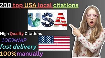 I will do build top 200 USA local citations UK AUS Spain