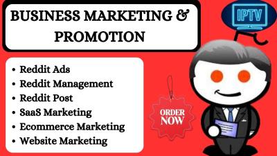 I will do Reddit post management, business website, IPTV, AI app, crypto, eCommerce, product