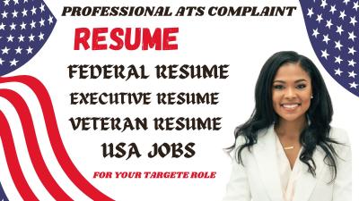 I will craft federal resume, veteran resume, usajobs resume and resume writing