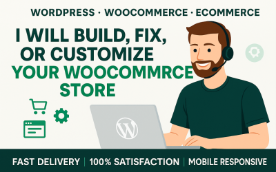 I will build, customize, migrate or fix WooCommerce website WordPress eCommerce store