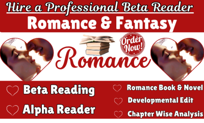 I Will Beta Read Romance, Erotic, Fantasy, Non-Fiction, and Fiction Ebooks
