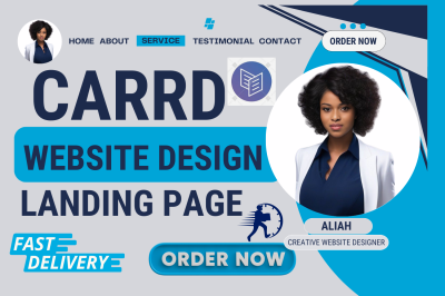 I will design Carrd landing page, Carrd.co systeme.io website redesign, and Carrd website