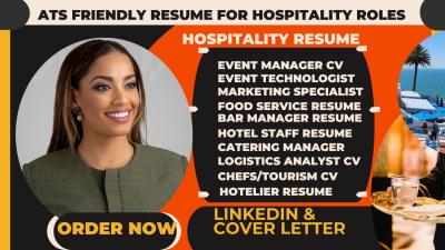 I Will Create a Job-Winning Resume for Event Management, Event Planner, AV Manager, Venue CV