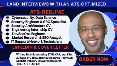 I will write a cybersecurity resume data science security architecture soc analyst tech