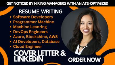 I will write a programmers cloud engineer software developers machine learning resume