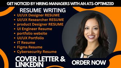 I will craft ATS Resume for UI/UX Designer, UX Researcher, Tech, SaaS, and Product Designer