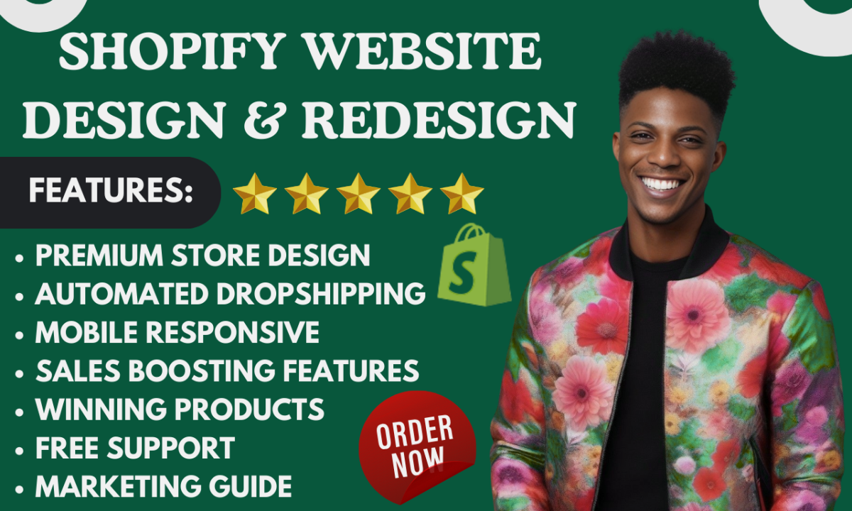 I Will Set Up Shopify Store, Design and Redesign Shopify Website, Dropshipping Store