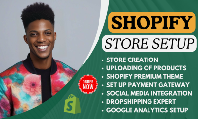 I Will Create Shopify Store, Build Shopify Website Design & Shopify Dropshipping Website