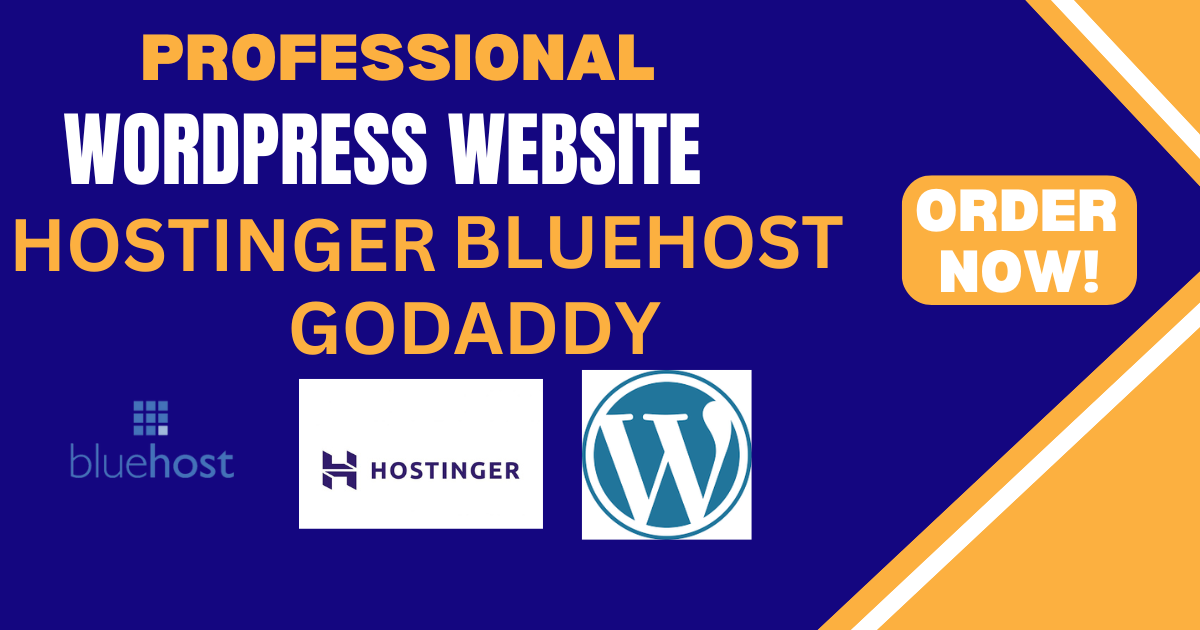 I will build a complete WordPress website on Hostinger, Bluehost, GoDaddy