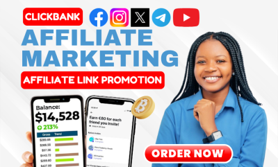 I will do Clickbank Affiliate Link Promotion, Affiliate Marketing, Affiliate Link Sign Up