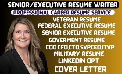I Will Write a Federal Resume for USAJOBS, Executive Resume, ATS Resume Writing Service